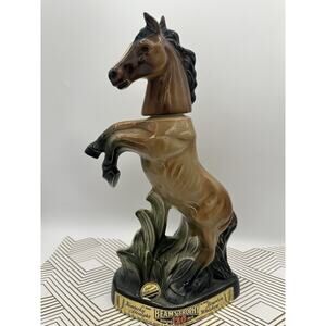 Vintage Jim Beam Whiskey Decanter Horse Bottle 120 Month Old 14” Sculpture